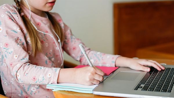 Student at desk